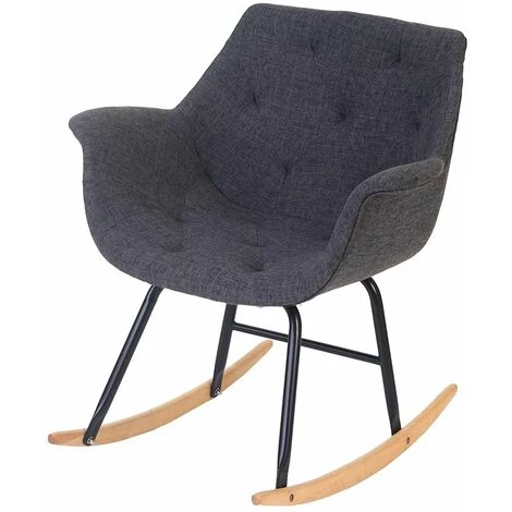 DéCOSHOP26 Fauteuil à Bascule Rocking Chair Relax Avec Accoudoirs En Tissu Gris - Gris 3 DéCOSHOP26 Fauteuil à Bascule Rocking Chair Relax Avec Accoudoirs En Tissu Gris - Gris
