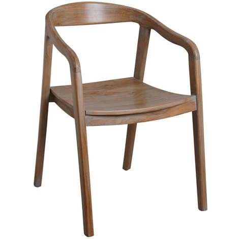 AUBRY GASPARD Fauteuil En Teck Patiné Ciamis Naturel - Patiné Gris 3 AUBRY GASPARD Fauteuil En Teck Patiné Ciamis Naturel - Patiné Gris