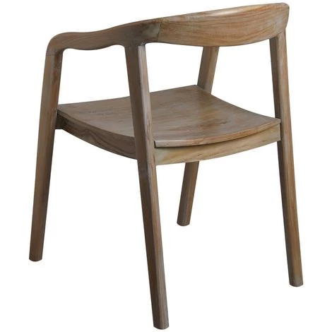 AUBRY GASPARD Fauteuil En Teck Patiné Ciamis Naturel - Patiné Gris 4 AUBRY GASPARD Fauteuil En Teck Patiné Ciamis Naturel - Patiné Gris – Image 2