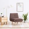 Fauteuil Sans Accoudoirs Tissu Marron VidaXL