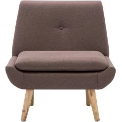Fauteuil Sans Accoudoirs Tissu Marron VidaXL 9 Fauteuil Sans Accoudoirs Tissu Marron VidaXL -Pas Cher Fauteuil Magasin 10555798 3