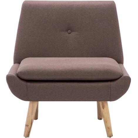 Fauteuil Sans Accoudoirs Tissu Marron VidaXL 5 Fauteuil Sans Accoudoirs Tissu Marron VidaXL – Image 3