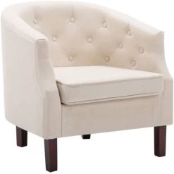 Fauteuil Tissu Beige VidaXL 8 Fauteuil Tissu Beige VidaXL -Pas Cher Fauteuil Magasin 11019617 2