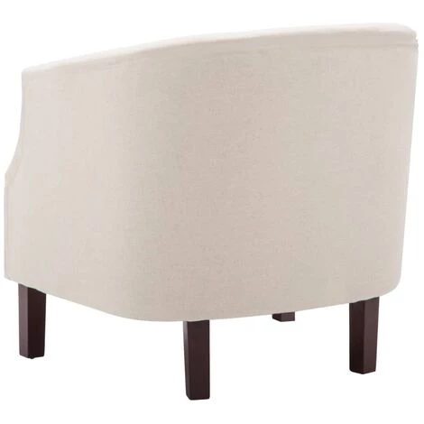 Fauteuil Tissu Beige VidaXL 7 Fauteuil Tissu Beige VidaXL – Image 5