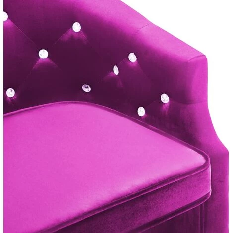Fauteuil Velours Violet VidaXL 7 Fauteuil Velours Violet VidaXL – Image 5
