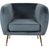 RENDEZ VOUS DéCO Fauteuil Lady En Velours Bleu - Bleu -Pas Cher Fauteuil Magasin 11031722 1