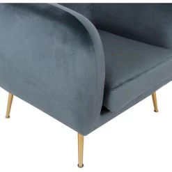 RENDEZ VOUS DéCO Fauteuil Lady En Velours Bleu - Bleu -Pas Cher Fauteuil Magasin 11031722 5