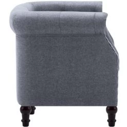 Fauteuil Tissu Gris Clair VidaXL -Pas Cher Fauteuil Magasin 11244527 3