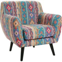 VERSA Fauteuil Lounge Karlsen Multicolore - Multicolore