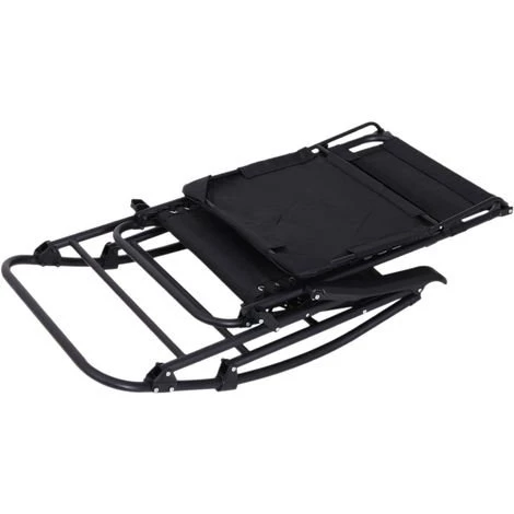 Outsunny Fauteuil à Bascule Rocking Chair Pliable De Jardin Dim. 105L X 64l X 125H Cm Tétière + Pare-soleil Inclus Acier époxy Textilène Noir - Noir 6 Outsunny Fauteuil à Bascule Rocking Chair Pliable De Jardin Dim. 105L X 64l X 125H Cm Tétière + Pare-soleil Inclus Acier époxy Textilène Noir - Noir â Image 4