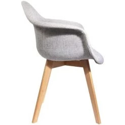 THE HOME DECO FACTORY Fauteuil Scandinave Grosse Maille Gris - Gris -Pas Cher Fauteuil Magasin 11776565 4