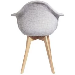 THE HOME DECO FACTORY Fauteuil Scandinave Grosse Maille Gris - Gris -Pas Cher Fauteuil Magasin 11776565 5