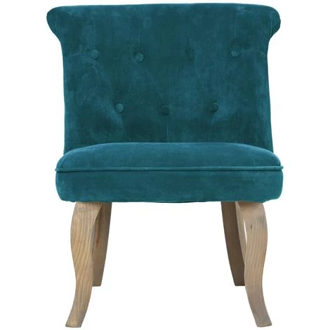 Fauteuil Canard En Velours Petit Modèle - L. 50 X L. 56 X H.63 Cm -PEGANE- 4 Fauteuil Canard En Velours Petit Modèle - L. 50 X L. 56 X H.63 Cm -PEGANE- – Image 2