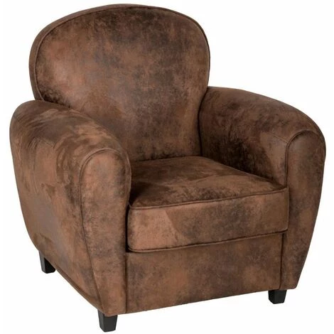 Fauteuil Club Stanis Hipster Home - Atmosphera - Marron 3 Fauteuil Club Stanis Hipster Home - Atmosphera - Marron