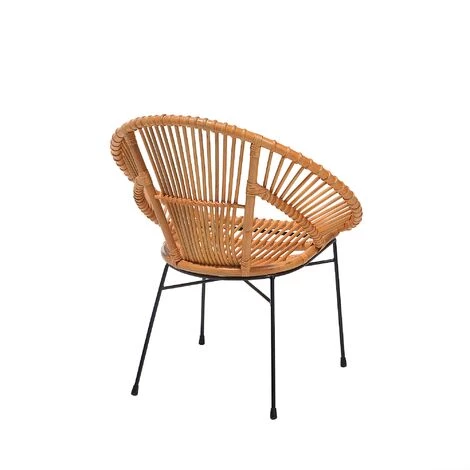 BELIANI Chaise En Rotin Clair - Beige 7 BELIANI Chaise En Rotin Clair - Beige – Image 5