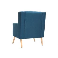 MILIBOO Fauteuil Design Scandinave Bois BRIGHTON - Bleu Canard - Bleu Canard -Pas Cher Fauteuil Magasin 13151326 3