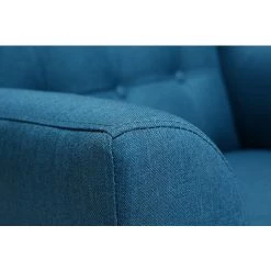 MILIBOO Fauteuil Design Scandinave Bois BRIGHTON - Bleu Canard - Bleu Canard -Pas Cher Fauteuil Magasin 13151326 4