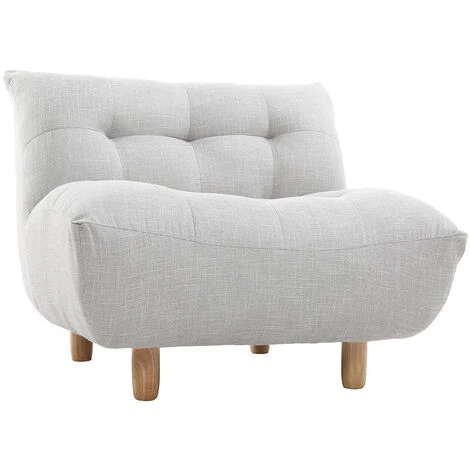 MILIBOO Fauteuil Scandinave En Tissu Chêne YUMI - Gris Perle - Gris Perle 4 MILIBOO Fauteuil Scandinave En Tissu Chêne YUMI - Gris Perle - Gris Perle – Image 2