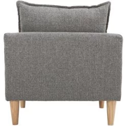 MILIBOO Fauteuil Design Tissu Chêne KATE - Gris - Gris -Pas Cher Fauteuil Magasin 13151376 3