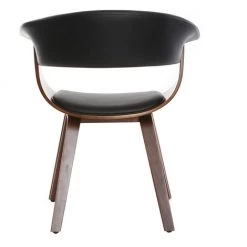 MILIBOO Fauteuil Scandinave Bois OKTAV - Noyer / Noir - Noyer / Noir 10 MILIBOO Fauteuil Scandinave Bois OKTAV - Noyer / Noir - Noyer / Noir -Pas Cher Fauteuil Magasin 13151464 4
