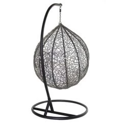 MILIBOO Fauteuil Suspendu Oeuf Résine Façon Rotin MOJO - Gris - Gris 10 MILIBOO Fauteuil Suspendu Oeuf Résine Façon Rotin MOJO - Gris - Gris -Pas Cher Fauteuil Magasin 13151615 4