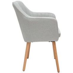 MILIBOO Fauteuil Scandinave Pieds Chêne ALEYNA - Gris Clair - Gris Clair 9 MILIBOO Fauteuil Scandinave Pieds Chêne ALEYNA - Gris Clair - Gris Clair -Pas Cher Fauteuil Magasin 13160065 3