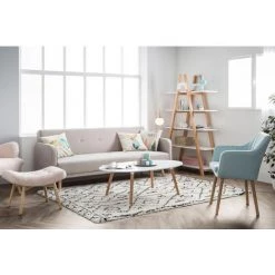 MILIBOO Fauteuil Scandinave Pieds Chêne ALEYNA - Gris Clair - Gris Clair 11 MILIBOO Fauteuil Scandinave Pieds Chêne ALEYNA - Gris Clair - Gris Clair -Pas Cher Fauteuil Magasin 13160065 5
