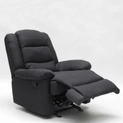 LE ROI DU RELAX Fauteuil à Bascule Inclinable Avec Repose-pieds En Tissu Relax Sofia | Couleur: Noir -Pas Cher Fauteuil Magasin 13220041 3