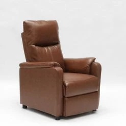 LE ROI DU RELAX Fauteuil Relax Inclinable Avec Repose-pieds En Similcuir Giulia | Couleur: Marron -Pas Cher Fauteuil Magasin 13233176 3