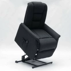 LE ROI DU RELAX Fauteuil Électrique Équipé De Roues Arrière Et D'un Système De Levage Emma | Couleur: Noir -Pas Cher Fauteuil Magasin 13233193 4