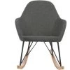 MILIBOO Rocking Chair Tissu Pieds Métal JHENE - Gris Anthracite - Gris Anthracite 2 MILIBOO Rocking Chair Tissu Pieds Métal JHENE - Gris Anthracite - Gris Anthracite -Pas Cher Fauteuil Magasin 13400396 1