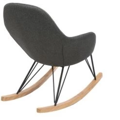 MILIBOO Rocking Chair Tissu Pieds Métal JHENE - Gris Anthracite - Gris Anthracite 10 MILIBOO Rocking Chair Tissu Pieds Métal JHENE - Gris Anthracite - Gris Anthracite -Pas Cher Fauteuil Magasin 13400396 4