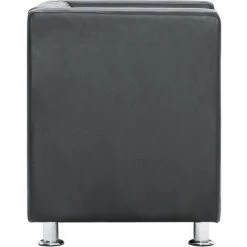 Fauteuil Cube Similicuir Gris VidaXL 10 Fauteuil Cube Similicuir Gris VidaXL -Pas Cher Fauteuil Magasin 13669796 4