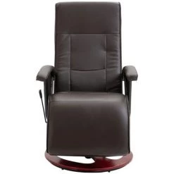 Fauteuil TV Pivotant Similicuir Marron VidaXL -Pas Cher Fauteuil Magasin 13759852 3