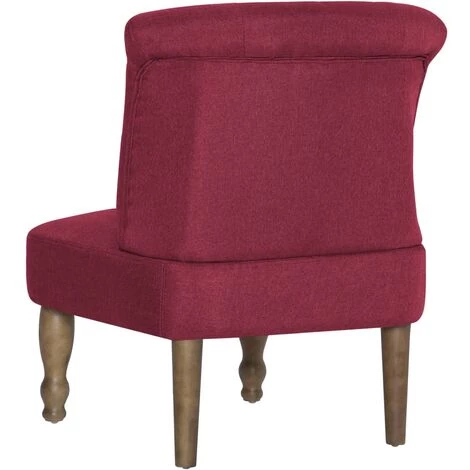 Chaise Française Tissu Rouge Bordeaux VidaXL 7 Chaise Française Tissu Rouge Bordeaux VidaXL – Image 5