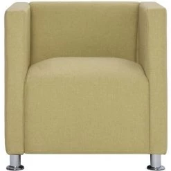 Fauteuil Cube Tissu Vert VidaXL -Pas Cher Fauteuil Magasin 13951788 3