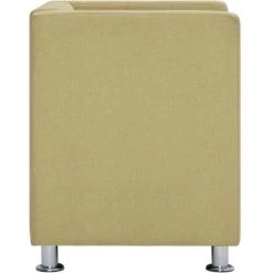 Fauteuil Cube Tissu Vert VidaXL -Pas Cher Fauteuil Magasin 13951788 4