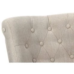 VIDAXL Fauteuil De Style France Crème Tissu - Crème -Pas Cher Fauteuil Magasin 14075646 5