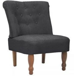 VIDAXL Fauteuil En Style Français 2 Pcs Tissu Gris - Gris 10 VIDAXL Fauteuil En Style Français 2 Pcs Tissu Gris - Gris -Pas Cher Fauteuil Magasin 14075649 4
