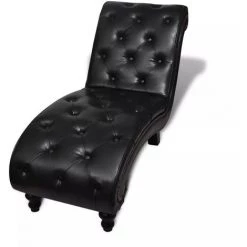 VIDAXL Chaise Longue Avec Boutons Cuir Synthétique Marron - Brun -Pas Cher Fauteuil Magasin 14075665 2