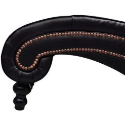 VIDAXL Chaise Longue Avec Boutons Cuir Synthétique Marron - Brun -Pas Cher Fauteuil Magasin 14075665 5