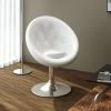 VIDAXL Fauteuil Rétro Capitonné Blanc Pied Tulipe Chromé - Blanc 1 VIDAXL Fauteuil Rétro Capitonné Blanc Pied Tulipe Chromé - Blanc -Pas Cher Fauteuil Magasin 14075673 1