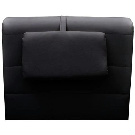 VIDAXL Chaise Longue Avec Oreiller Cuir Synthétique Noir - 240709 - Noir 5 VIDAXL Chaise Longue Avec Oreiller Cuir Synthétique Noir - 240709 - Noir – Image 3