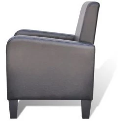 VIDAXL Fauteuil Cuir Synthétique Noir - 241109 - Noir -Pas Cher Fauteuil Magasin 14075831 4