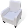VIDAXL Fauteuil Cuir Synthétique Blanc - 241110 - Blanc -Pas Cher Fauteuil Magasin 14075832 1