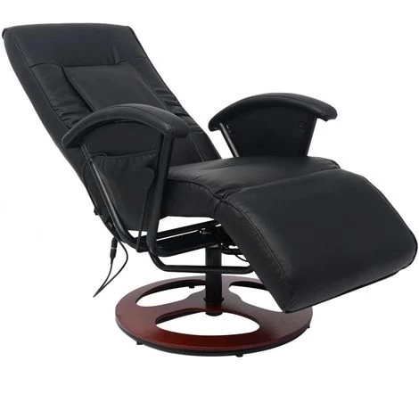 VIDAXL Fauteuil De Massage Shiatsu Demi PU Noir - 242508 - Noir 5 VIDAXL Fauteuil De Massage Shiatsu Demi PU Noir - 242508 - Noir – Image 3