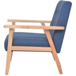 VIDAXL Fauteuil Tissu Bleu - Bleu 10 VIDAXL Fauteuil Tissu Bleu - Bleu -Pas Cher Fauteuil Magasin 14077118 4