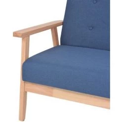 VIDAXL Fauteuil Tissu Bleu - Bleu 11 VIDAXL Fauteuil Tissu Bleu - Bleu -Pas Cher Fauteuil Magasin 14077118 5