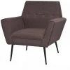 VIDAXL Fauteuil Acier Et Tissu Marron - Brun - Fauteuils - Fauteuils Club, Fauteuils Inclinables Et Chauffeuses Lits - Brun - Brun