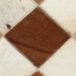 VIDAXL Chaise De Relaxation Cuir Véritable 69x69x69 Cm Losanges Marron - Brun - Fauteuils Club, F Inclinables Et Chauffeuses Lits - Brun - Brun -Pas Cher Fauteuil Magasin 14077931 2